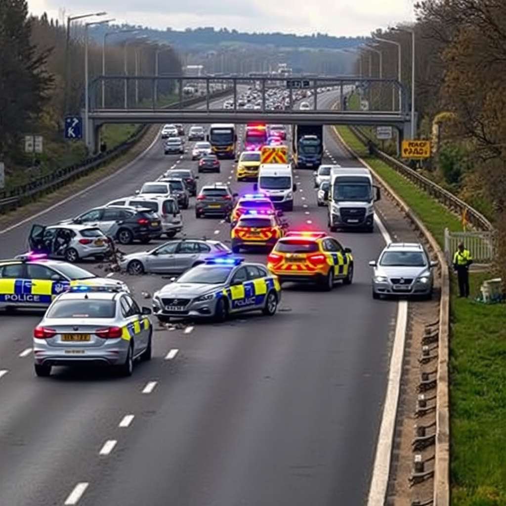 Seven-car pile-up blocks M4 motorway as no injuries reported